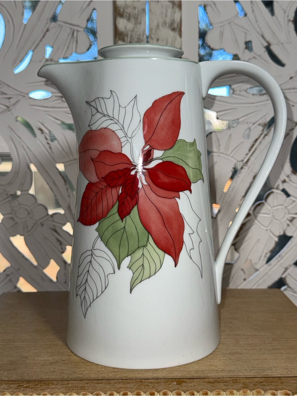 BLOCK SPAL Watercolors collection, Poinsettia by Mary Lou Goertzen, dated 1982.